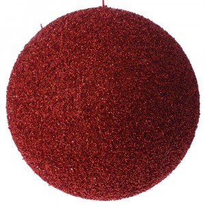 Топка червена със стърготини, 25 см