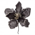 Стрък магнолия, тъмно сива с брокат, 24 см