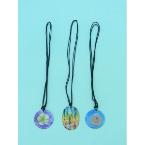 Колие плочка кокос