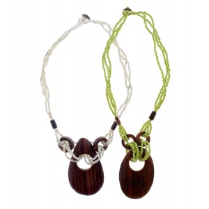 Колие дърво мъниста