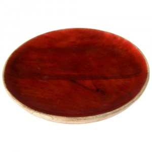 Чиния от дърво с червен лак, ф30 см