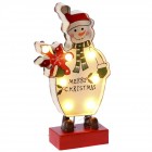 Светещ метален Снежко, 10х19 см