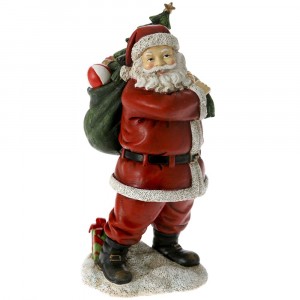 Керамичен Дядо Коледа с чувал, 11х10х22 см