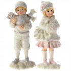 Керамична фигурка момче / момиче, блясък, 6х4х12 см