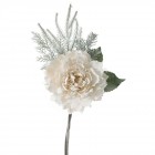 Заскрежено цвете с дантела и елхови клонки, крем, 23х50 см