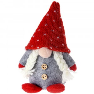 Джудже момиче, червено и сиво, 15 см