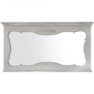 Дървено огледало, ретро бяло, 105х63 см