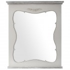 Дървено огледало, ретро бяло, 65х84 см
