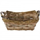 Плетен панер с дръжка, 38х28х16см