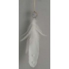 Висулка перо, бяло, 20 см