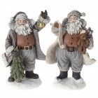 Керамична фигурка Дядо Коледа, 2 модела, кафяви, 14х20 см