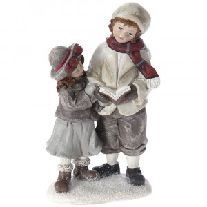 Керамична фигурка деца с книга, 9х15 см