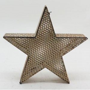 Метална звезда светилник, злато, 49х10х46 см