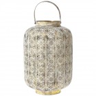 Метален светилник със стъклена чашка, злато, 34х51см