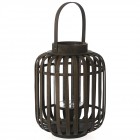 Бамбуков светилник със стъклена чашка, 24х53 см