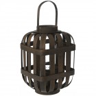 Бамбуков светилник със стъклена чашка, 28х47 см