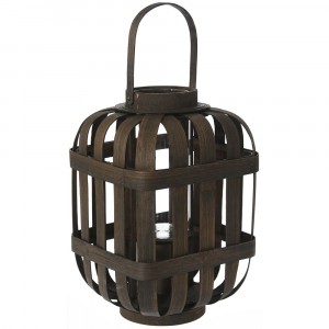 Бамбуков светилник със стъклена чашка, 28х47 см