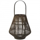 Бамбуков светилник със  стъклена чашка, 35х37 см