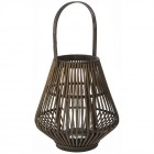 Бамбуков светилник със стъклена чашка, 29х31 см