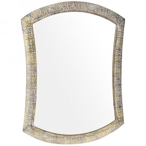 Огледало с метална рамка, злато, 58х76 см