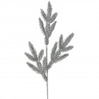 Елхова клонка с брокат, сребро, 63 см