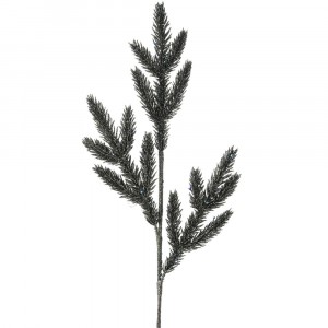 Елхова клонка с брокат, зелена, 63 см