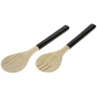 Бамбукови прибори комплект, двуцветни, 8х30 см