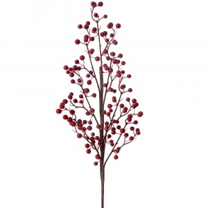 Коледена колонка червени топчета, 66 см