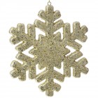 Висулка снежинка, злато, брокат, 20 см