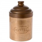Буркан за кафе с капак, метал, бронз, Ф11х17 см