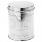 Буркан за захар с капак, метал, инокс, Ф11х14 см