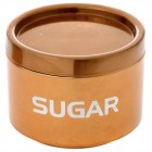 Кутия за захар с капак, метал, бронз, Ф13х9,5 см