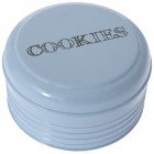 Кутия за бисквити с капак, метал, син, Ф21х11 см