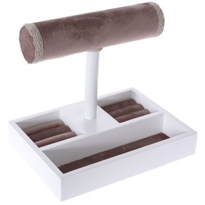 Стойка за бижута, кафе, МДФ, 22х16х22 см