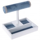 Стойка за бижута, синя, МДФ, 22х16х22 см