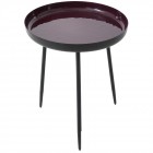 Масичка за кафе, метал, тимно зелен гланц, Ф46х55 см