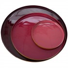 Метални подноси комплект 3 бр, розов гланц, Ф23/20/14 см