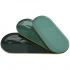 Метални подноси комплект 3 бр, зелен гланц, 35х12/30х11/25х10 см