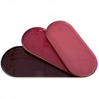 Метални подноси комплект 3 бр, розов гланц, 35х12/30х11/25х10 см