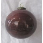 Стъклена топка изчистена, бордо к-т 4 бр, 8 см