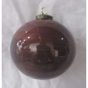 Стъклена топка изчистена, бордо к-т 4 бр, 8 см