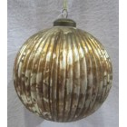 Стъклена топка изчистена, състарена , медна, к-т 2 бр, 10 см