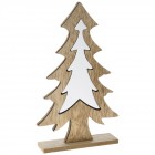 Дървена елха на стойка, натурал, 19х5х31 см