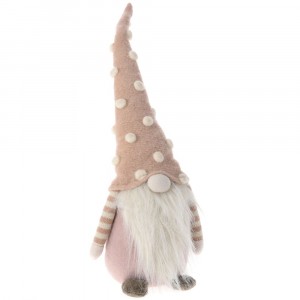 Джудже от плат, сиво и розово, 50 см