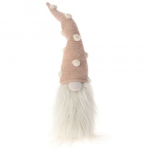 Джудже от плат, сиво и розово, 35 см