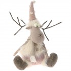 Елен от плат, сиво и розово, 45 см