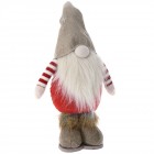 Джудже от плат, кафяво с червена дрешка, 44 см