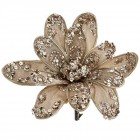 Цвете с шипка, кадифе с маниста, шампанско, 20 см