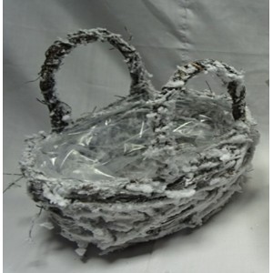 Плетени заснежени кощници, претрито, к-т 2 бр.