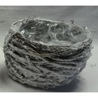 Плетени заснежени кашпи, претрито, к-т 2 бр.